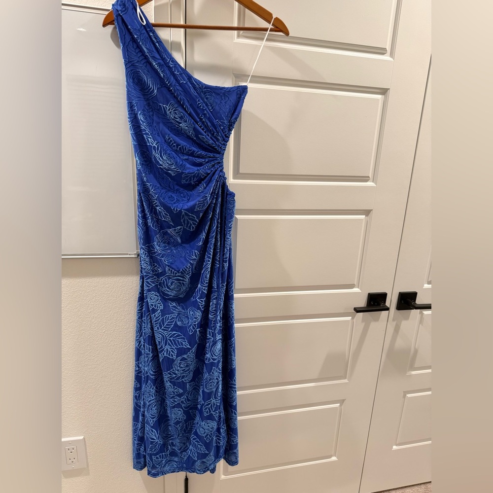 Hello Molly Vibrant Blue Floral Dress